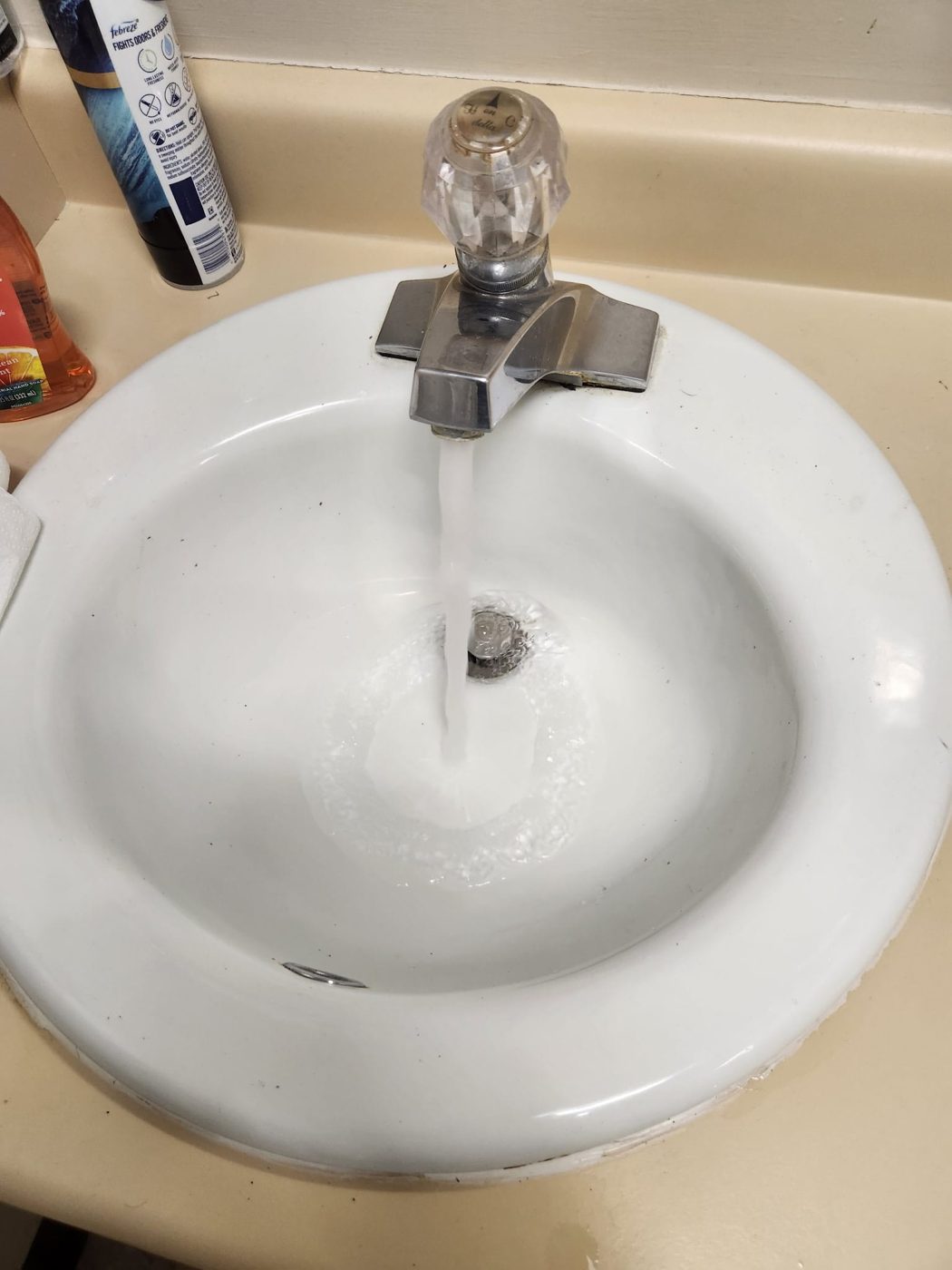 Sink draining freely after professional drain cleaning in Lone Tree, Colorado